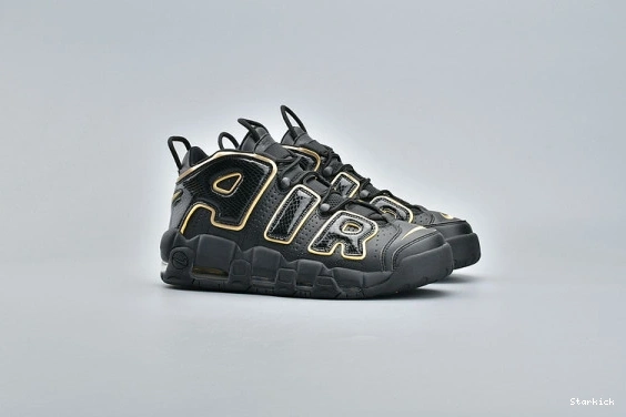 “FRANCE” NIKE UPTEMPO BLACK AV3810-001 AIR GOLD MORE METALLIC 1024